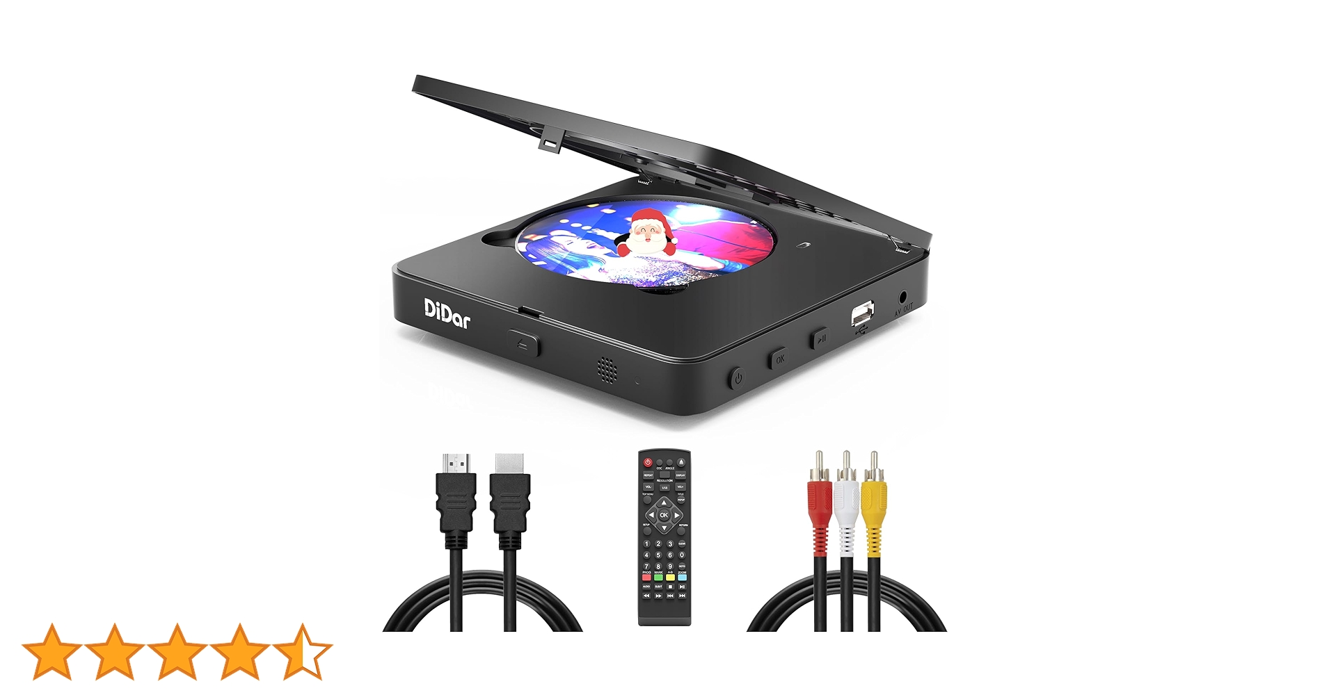 DIDAR 1080P スーパーミニディスクプレーヤー ブルーレイ Didar Blu Ray DVD Player, Ultra Mini 1080P Blue Ray Disc
